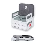 Detská skladacia sedačka na stoličku Nikidom Flat Pack, šedý