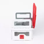 Detská skladacia sedačka na stoličku Nikidom Flat Pack, červená