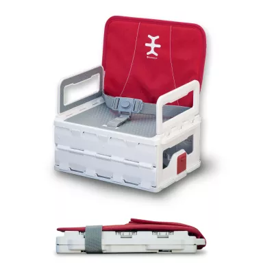 Detská skladacia sedačka na stoličku Nikidom Flat Pack, červená