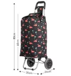 Nákupná taška na kolieskach HOPPA ST-375 - flamingo