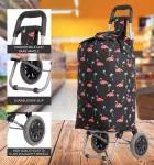 Nákupná taška na kolieskach HOPPA ST-375 - flamingo