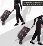 Nákupná taška na kolieskach HOPPA ST-375 - flamingo